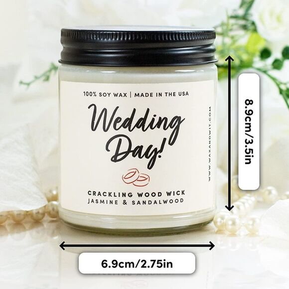 NWT Wool + Pepper Co. WEDDING DAY Soy Wood Wick Candle - Picture 3 of 5